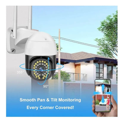Camara Seguridad Exterior Inteligente V380 PTZ Wifi